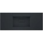 Real Stone Flatstone 100X50 Siyah Etajerli Granit Banyo Lavabosu