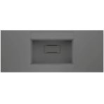 Real Stone Flatstone 80X50 Gri Etajerli Granit Banyo Lavabosu