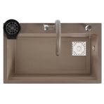 Real Stone Hermes Granit Akıllı Eviye Seti Cappicino 75.5X47 Cm