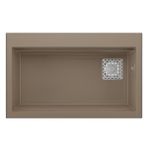 Real Stone Likya 75,5x47 Cm Cappuccino Granit Mutfak Eviyesi Kahverengi