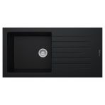 REAL STONE P015 LAODİKYA 100 XL SİYAH GRANİT EVYE Tezgah Üstü 100x50 Cm