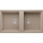 Real Stone P019 Nemrut Granit Mutfak Eviyesi Cappucino Tezgah Altı - Üstü 97X52 Cm İki Gözlü