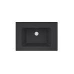 Real Stone Zenıth 65 Etajerli Antrasit Granit Banyo Lavabosu 65X45