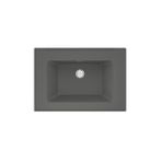 Real Stone Zenıth 65 Etajerli Gri Granit Banyo Lavabosu 65X45