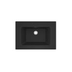 Real Stone Zenıth 65 Etajerli Siyah Granit Banyo Lavabosu 65X45