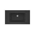 Real Stone Zenıth 80 Etajerli Antrasit Granit Banyo Lavabosu 80X45