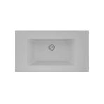 Real Stone Zenıth 80 Etajerli Beyaz Granit Banyo Lavabosu 80X45
