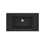Real Stone Zenıth 80 Etajerli Siyah Granit Banyo Lavabosu 80X45