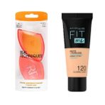 Real Techniques Rt-1711 Mucize Makyaj Sungeri Ve Maybelline New York Fit Me Matte+Poreless Fondoten 120 Classic Ivory 2Li Set