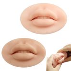 Real Touch Soft Semi Permanent 3D Silikon Dudaklar Antrenman için Sahte Dudaklar Kulak Dili Göz Ağzı 3D Silikon Ekran Standı Piercing Modeli Ev Tıbbı için Pratik Alet