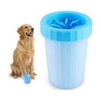 Real West Silikon Jel Fırçalı Kedi Köpek Pati Ayak Yıkama Temizleme Kovası Küçük - Mavi