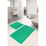 RealHomes 2'li Set Düz Renk Açık Yeşil 2'li Banyo & Mutfak Paspas Takımı, PaspasTakimi-2li-Set453