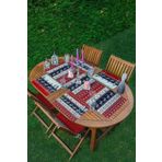 RealHomes 4+1 Yılbaşı Temalı Geyik Motifli Amerikan Servis & Runner Seti