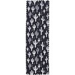 Realhomes 45x140 cm Renkli Kaktüs Baskılı Dekoratif Dijital Baskılı Özel Tasarım Püsküllü Şönil Üçgen Runner