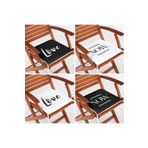 RealHomes 4'lü Yesterday Now Tomorrow & Love Fermuarlı Sandalye Minderi Seti