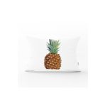 RealHomes Ananas Desenli Dijital Baskılı Dekoratif Dikdörtgen Yastık Kırlent Kılıfı