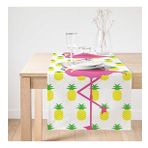 Realhomes Ananas ve Flamingo Motifli Süet Runner