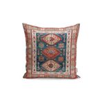 RealHomes Antika Pers Motifli Kilim Desenli Dijital Baskılı Yastık Kırlent Kılıfı