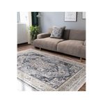 RealHomes Antika Zemin Osmanlı Motifli Dokuma Desenli Etnik Motifler Eskitme Motifli Kaymaz Taban Saçaklı Halı HaliDik-Deluxe-11540, 120 x 180