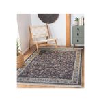 RealHomes Antika Zeminde Osmanlı Motifli Geleneksel Desenli Etnik Motifler Vintage Dış Mekan Saçaklı Halı HaliDik-Deluxe-11629, 100 x 150