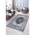 Realhomes Aşırılmış Kurt Desenli Yıkanabilir Kaymaz Taban Salon Halısı