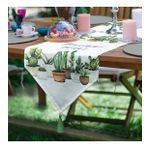 Realhomes Beatiful Cactus Baskılı Dijital Baskılı Özel Tasarım Püsküllü Şönil Üçgen Runner
