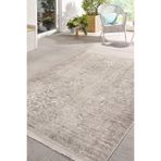 RealHomes Bej Zeminde Geleneksel Motifli Kilim Desenli Eskitme Motifli Oturma Odası Yatak Odası Saçaklı Halı HaliDik-Deluxe-11467, 80 x 200