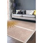 RealHomes Beyaz - Krem Zeminde Mistik Motifli Bohem Desenli Geometrik Bohem Banyo Kaymaz Taban Saçaklı Halı HaliDik-Deluxe-12311, 100 x 200