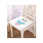 RealHomes Beyaz Zemin Bebek Kıyafeti Baby Shower Tasarımlı Çocuk Odası Fermuarlı Sandalye Minderi