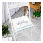 Realhomes Beyaz Zeminde Baby Shower Özel Tasarım Modern Fermuarlı Sandalye Minderi