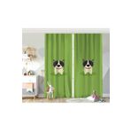RealHomes Çift Kanat Köpek Desenli Dijital Baskılı Modern Çocuk Odası Fon Perde, Rh-CPerdeCift-4874-280x200