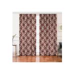 RealHomes Çift Kanat Renkli Zemin Üzerinde Çiçek Desenli Dijital Baskılı Fon Perde, Rh-PerdeCift-8425-140x200cm