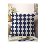 RealHomes Çift Taraflı Beyaz Zeminli Renkli Geometrik Çizimli Dijital Baskılı Modern Raşel Örme Yastık Kılıfı, Sonil-K7644-43x43cm