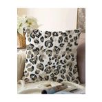 RealHomes Çift Taraflı Beyaz Zeminli Renkli Geometrik Desenli Dijital Baskılı Modern Raşel Örme Yastık Kılıfı, Sonil-K8295-43x43cm