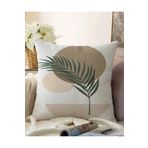 RealHomes Çift Taraflı Onedraw Çizimli Yaprak Desenli Dijital Baskılı Modern Raşel Örme Yastık Kılıfı, Sonil-K7514-43x43cm