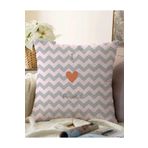 RealHomes Çift Taraflı Pembe Gri Zigzaglı I Love Animal Desenli Çocuk Odası Raşel Örme Yastık Kırlent Kılıfı, Sonil-K4593-43x43cm