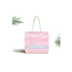 RealHomes Çocuk Çantası - Pembe Çizgili Baby Shower Kumaş Çanta, Canta-4810