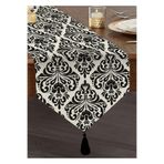Realhomes Damask Motifli Modern Püsküllü Şönil Üçgen Runner