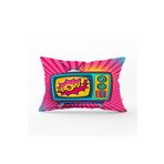 RealHomes DIK-3280 Pop Art Wow TV Desenli Dekoratif Dikdörtgen Kırlent Kılıfı