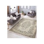 RealHomes Ekru - Krem Zeminde Etnik Motifli El Dokuma Desenli Avangarde Oturma Odası Kaymaz Taban Saçaklı Halı HaliDik-Deluxe-12042, 150 x 200