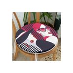 RealHomes Fashion Womens Popart Modern Tasarımlı Yuvarlak Fermuarlı Sandalye Minderi