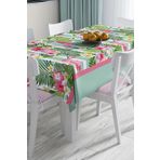 RealHomes Flamingo Desenli Dijital Baskılı 3d Masa Örtüsü, Masa-Real31-90x90cm