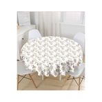 RealHomes Flower & Çiçek Demetleri Özel Tasarım Dijital Baskılı Modern Yuvarlak Masa Örtüsü - Çap 140cm, MasaYuv-10213-140x140cm
