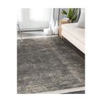 RealHomes Füme - Bej Zeminde Örme Motifli Eskitme Desenli Eskitme Motifli Geometrik Salon Kaymaz Saçaklı Halı HaliDik-Deluxe-11350, 100 x 200