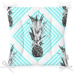RealHomes Geometrik Ananas Desenli Dkeoratif Pofidik Sandalye Minderi