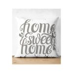 RealHomes Gri Home Sweet Home Modern Dijital Baskılı Çift Taraflı Süet Yastık Kırlent Kılıfı