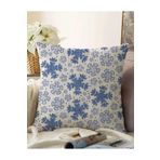 RealHomes Gri Kot Zemin Üzerinde Kristal Taneleri Motifli Çift Taraflı Raşel Örme Kırlent Kılıfı, Sonil-K5404-43x43cm