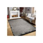 RealHomes Gri Zeminde El Dokuma Motifli Antika Desenli Eskitme Motifli Oturma Odası Mutfak Kaymaz Saçaklı Halı HaliDik-Deluxe-11905, 120 x 180