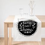 Realhomes Home Sweet Home Tasarımlı Dekoratif Süet Runner