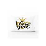 RealHomes I Love You Motifli Dijital Baskılı Dikdörtgen Yastık Kırlent Kılıfı